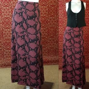 JOSEPHINE CHAUSE VTG snake print maxi skirt 6🗓️
